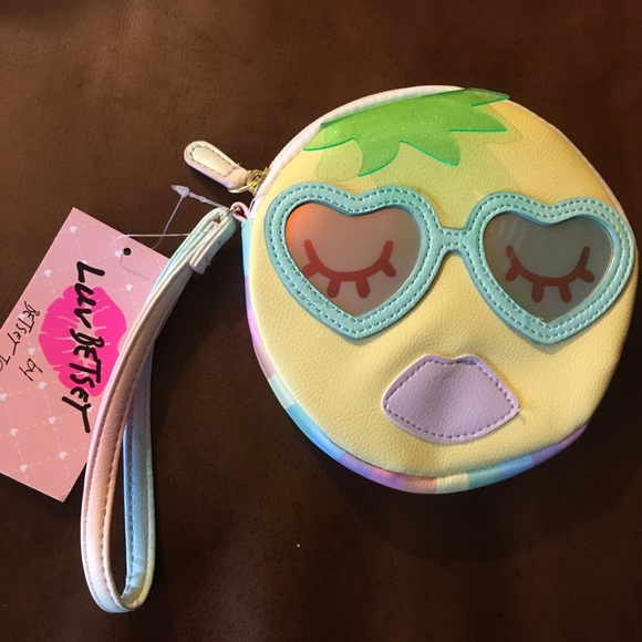 Betsey Johnson Bags Betsey Johnson Pineapple Wristlet Coin Purse Bag Poshmark